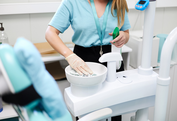 Thorough commercial cleaning services for dental clinic requires surface disinfection